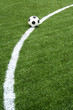 football on soccer field with curve line football on soccer field with curve line