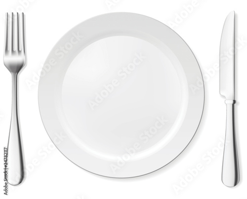 Knife  Fork Kitchen Knobs on Dinner Plate  Knife And Fork    Kristina Afanasyeva  24782117   See