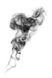 Foto: Black smoke isolated on white background Black smoke isolated on white background