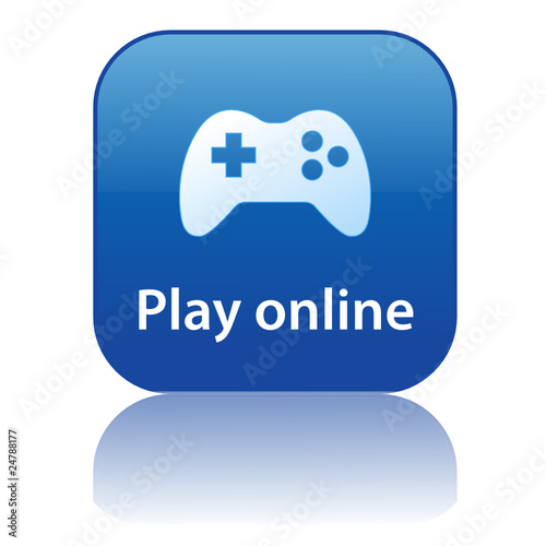 PLAY ONLINE Web Button (video games gamepad joypad control pad)