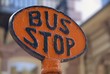 old bus stop sign Savannah Georgia