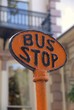 old bus stop sign Savannah Georgia