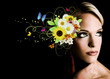 Photo: Woman with flowers Woman with flowers