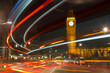 Traffic in night London, UK