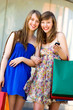 Friends with shopping bags