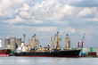 Large ship in the docks
