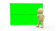 Video: Cartoon man stays near blank banner with approval gesture Cartoon man stays near blank banner with approval gesture