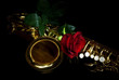 sax and rose