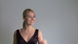 Video: Female touching touch screen wall, CGI Female touching touch screen wall, CGI