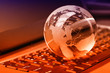 Globe and keyboard. Globe and keyboard.