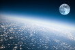 Planet Earth and Moon