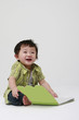 Happy Toddler with A Book
