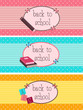 Vector: back to school banners back to school banners