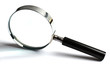 Magnifying glass on white