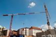 Baustelle mit Kränen in Münster Baustelle mit Kränen in Münster