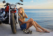 blonde and red motorcycle blonde and red motorcycle