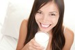 Drinking milk woman Drinking milk woman