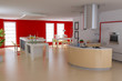 3d rendering modern kitchen and dining room