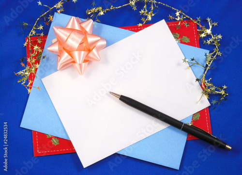 Photo: Writing a greeting card to friends and relatives Writing a greeting card to friends and relatives
