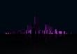 Pink Skyline and black Background Pink Skyline and black Background
