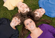 Four Brothers and Sisters Smiling Four Brothers and Sisters Smiling