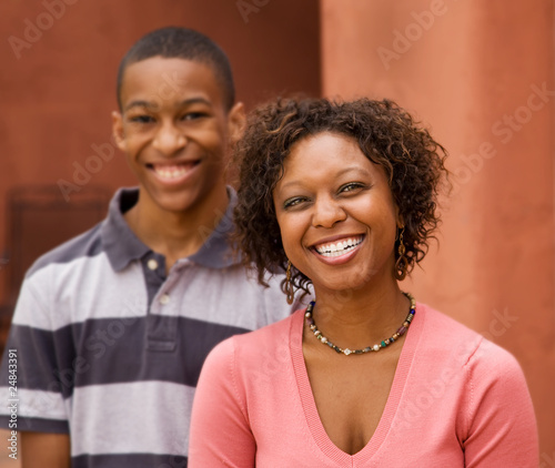 Photo: African-American single-parent family African-American single-parent family