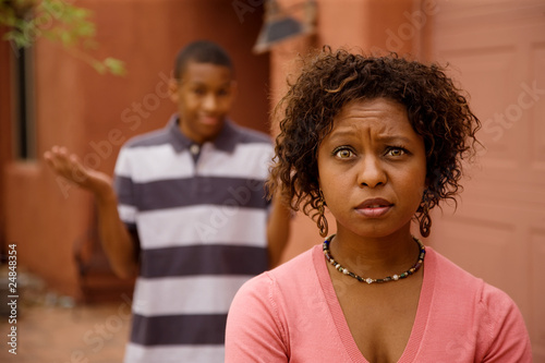 Photo: African-American single-parent family African-American single-parent family