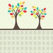 Retro tree . vector illustration