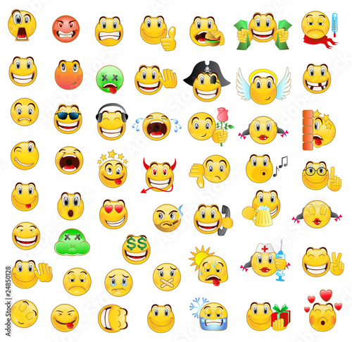 Vektor: Collection of smiles Collection of smiles