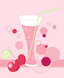 glass with cherry juice
