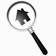 Magnifying glass house searching