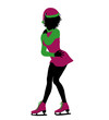 African American Christmas Elf Silhouette Illustration