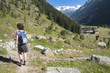 Escursionista in montagna
