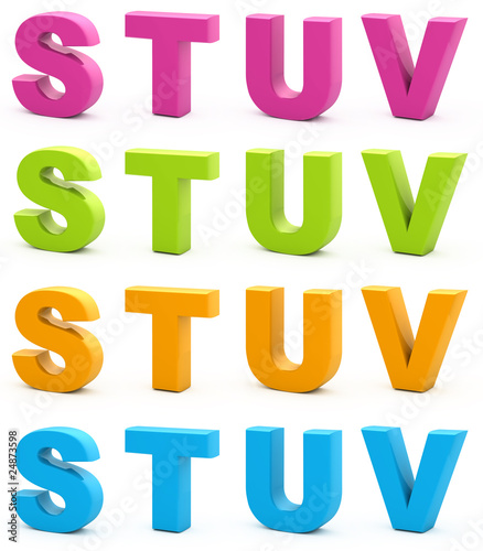 Illustration: 3d alphabet. 3d alphabet.