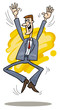 stockbroker jumping