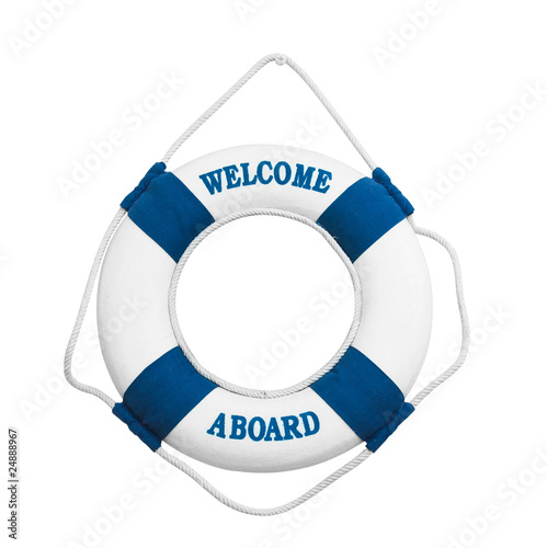 Illustration: Welcome aboard isolated on white background Welcome aboard isolated on white background