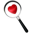 Magnifying glass love searching