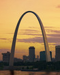 Colorful sunset at the Saint Loius Missour Gateway Arch