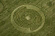 Crop circle vu d'avion