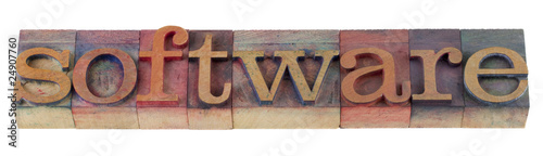 Photo: software in letterpress type software in letterpress type