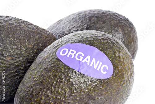 Photo: Organic Avocados Isolated on White Organic Avocados Isolated on White