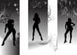 3 astract girl vector