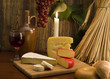 Red wine , cheese and grapes