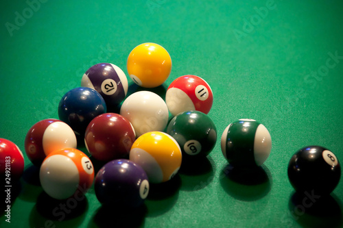 Photo: Colorful Pool Table Balls Colorful Pool Table Balls
