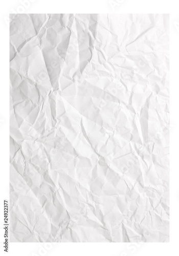 Photo: Crumpled white paper Crumpled white paper