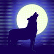 Vector: Wolf und Mond Wolf und Mond