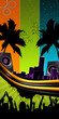 Veranstaltung - Party Time mit farbigen Hintergrund Veranstaltung - Party Time mit farbigen Hintergrund