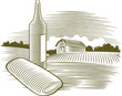 Woodcut Wine Bottle Woodcut Wine Bottle