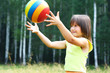Photo: The child play with a ball The child play with a ball