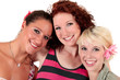 Three happy women friends smiling Three happy women friends smiling